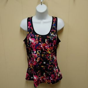 Fila Athletic tank with built in sports bra sz M EUC